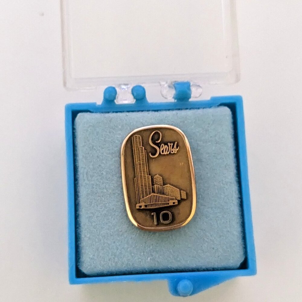 Vintage 1/10 10K G.F. LEAVENS Sears 10 Year Service Award